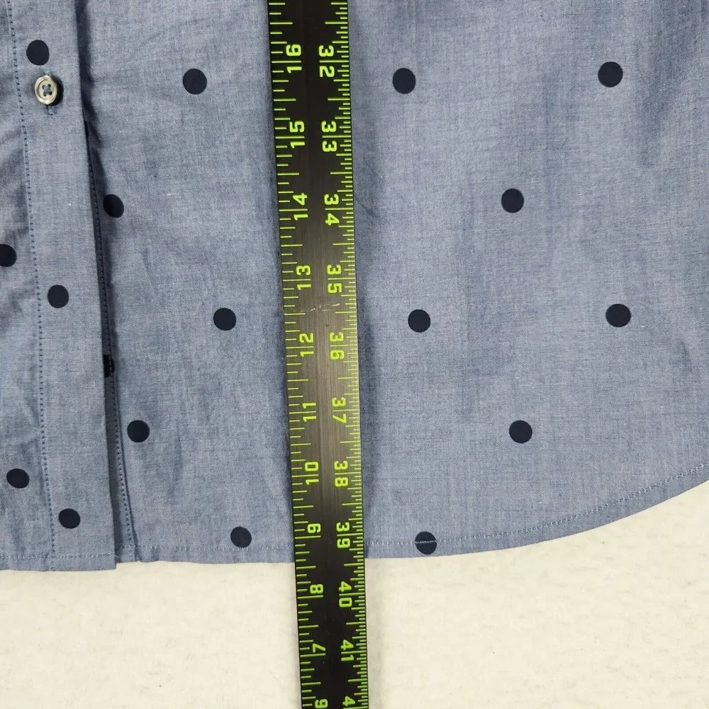 Boden Dress Womens 10 Blue Polka Tie Waist Button Front Modern Shirt Dress NEW - Picture 6 of 12